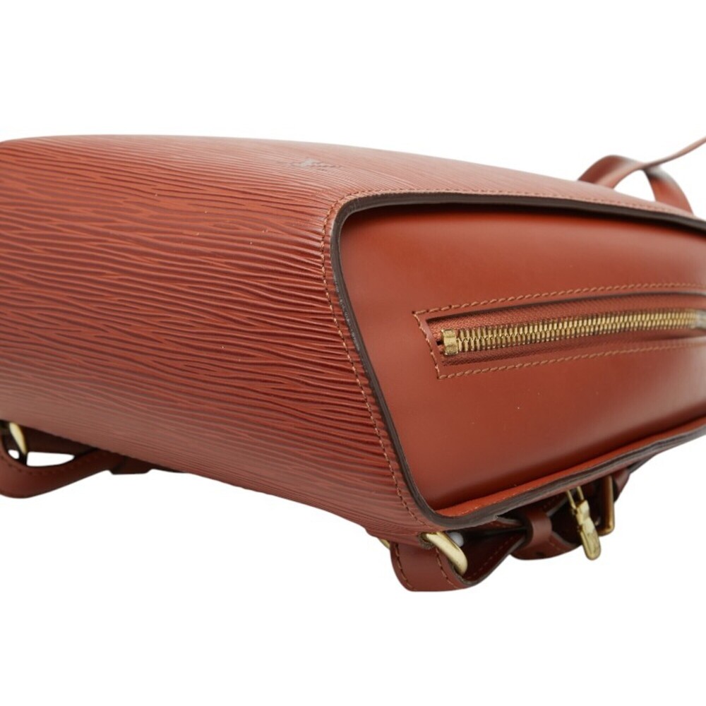 LOUIS VUITTON Authentic Brown Leather Backpack - Picture 4 of 8